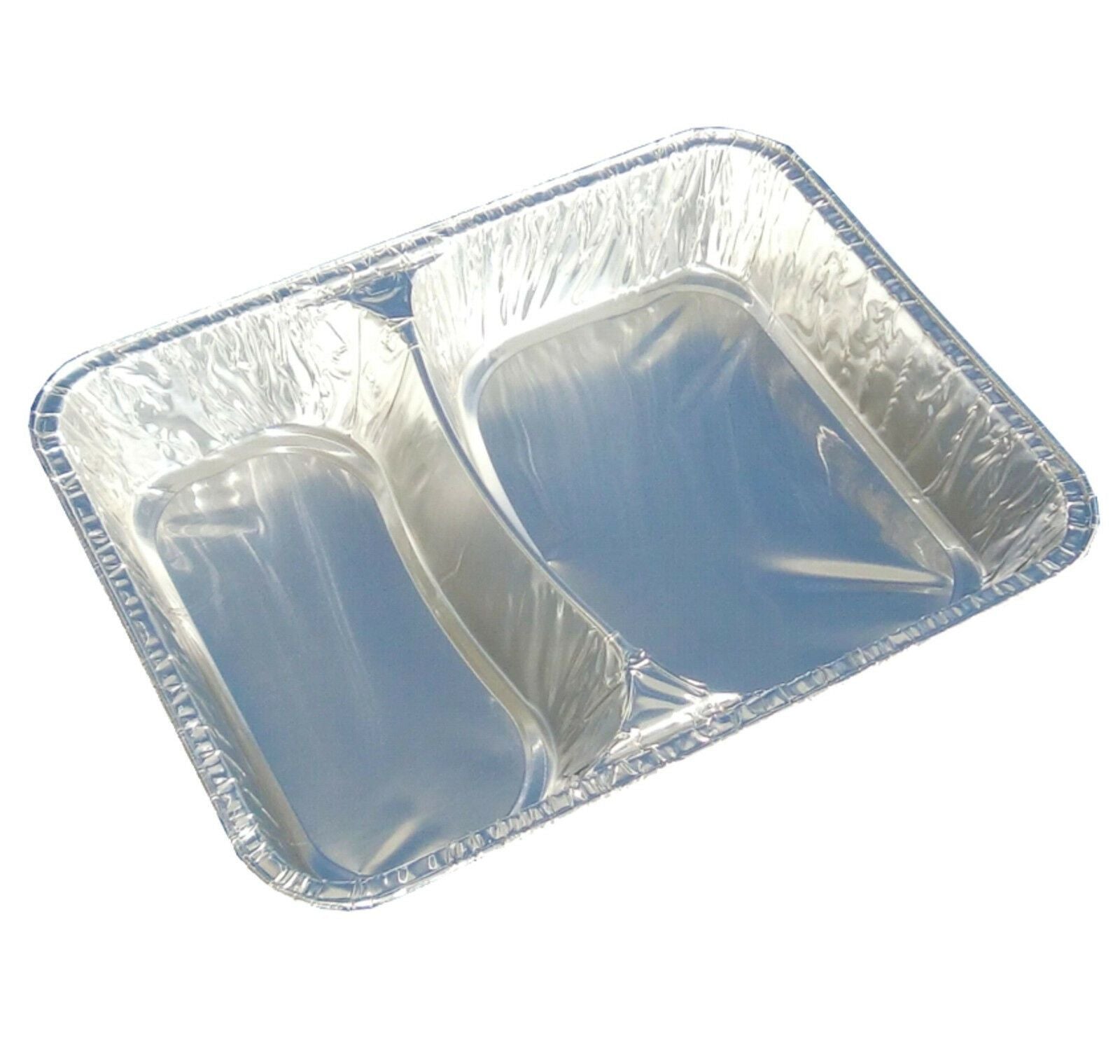 400 Alu-Menüschalen R819-960G – 3-geteilt, Tief, 227x177x38,5 Mm Mit Deckel