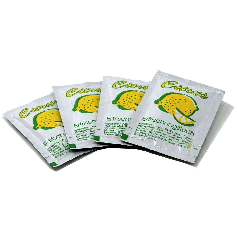 Erfrischungstücher / Reinigungstücher / Zitrotücher